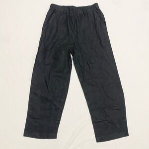 Quince Women’s 100% European Linen Pants 25” Black